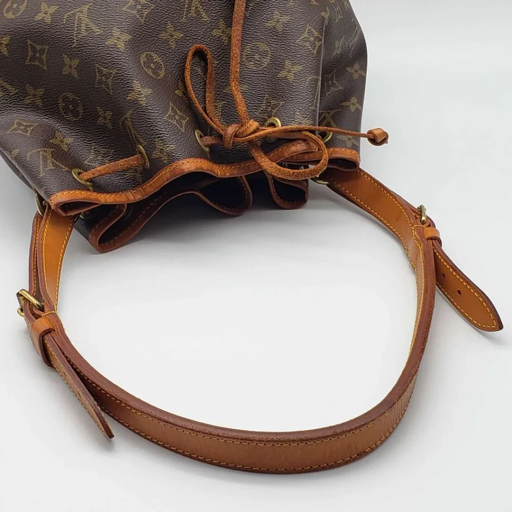 100% AUTHENTIC LOUIS VUITTON MONOGRAM PETIT NOE DRAWSTRING BAG #0450 - Picture 8 of 16